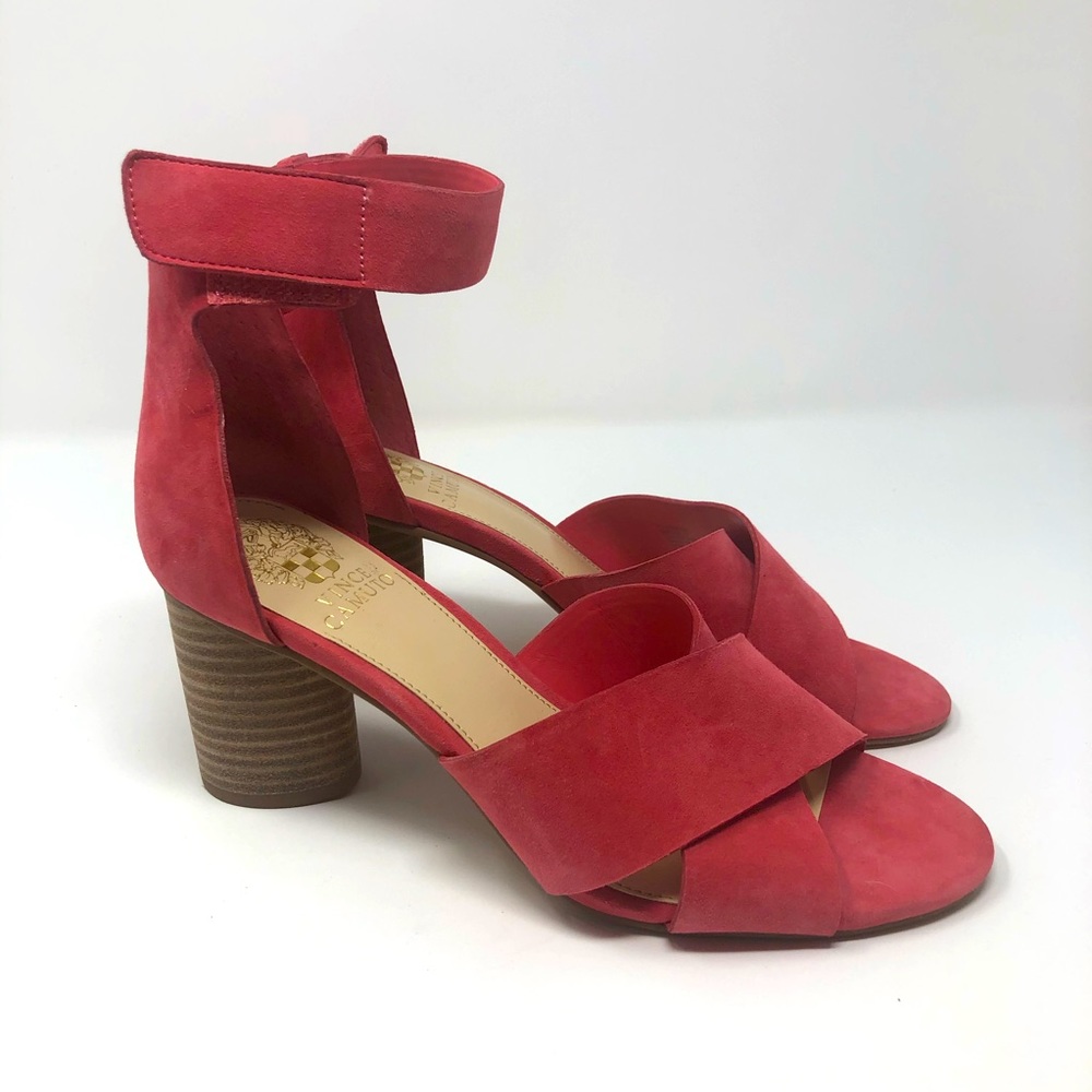 Suede Ankle-Strap Block Heel Sandals - Women